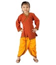 Little India Colourful Girls Dhoti Angarkha