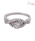 Silvera Shimmering Sterling Silver CZ Ring