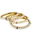 Kalai Dazzling Gold Plated Pearl Bangles DSNBG14-24