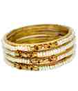 Kalai Alluring Gold Plated Pearl Bangles DSNBG18-24