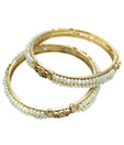 Kalai Graceful Gold Plated Pearl Bangles DSNBG1-24