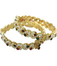 Kalai Classy Gold Plated Pearl Bangles DSNBG5-24