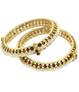 Kalai Stunning Gold Plated Pearl Bangles DSNBG9-24