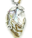 OPS. Beautiful Silver Alloy Pearl Pendant DSNP26-C