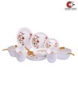 Crown Craft White Floral Dinner Set - 32 Pcs