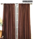 Deco Window Dark Camel With White Border Curtain