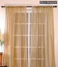 Deco Window Light Brown Sheer Curtain