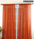 Deco Window Orange Plain Curtain