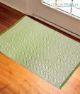 Dekor World Zigzag Green Cotton Rug