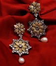 Karishma International Golden Flower Earrings