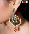 Zuni Exquisite Pearl Studded Earrings with Free Earrings