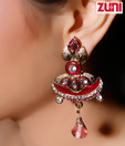 Zuni Traditional Purple & Green Earrings with Free Earrings