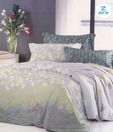 Zyne Elenaor Floral Grey Double Bed Sheet Set