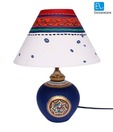 ExclusiveLane Electric Blue & White Matki Lamp