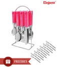 Elegante Pink Stainless Steel Cutlery Set - 25 Pcs