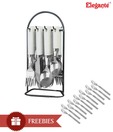 Elegante White Cutlery Set - 25 Pcs