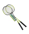 2 Fighter Economy Badminton Racket with 3 Feather Shuttle Cocks- Packed in a Zipped Bag