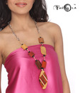 Favola Multicoloured Wooden Beads Necklace