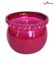 Fragrance World Pink Glass Bowl Candle