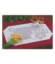 Freelance Leaf & Floral Motif White Table Mat