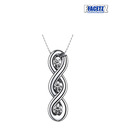Facetz Sleek Platinum Finish Diamond Pendant