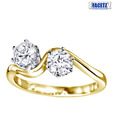 Facetz Marvellous Diamond Gold Ring with Free 10gm Silver Coin