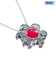 Facetz Diamond & Ruby Pendant
