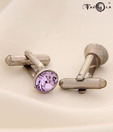 Favola Violet Crystal Cufflinks