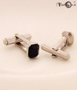Favola Trendy Black Crystal Cufflinks