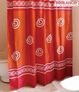 Freelance VFM Red Spiral Print Shower Curtain
