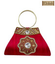 Moksh Mesmerising Red Crystal Clutch
