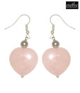 Piebee Rose Quartz Heart Earrings