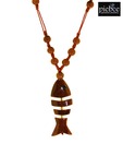 Piebee Red Sunstone Fish Pendant