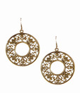 Go Hooked Golden Round Earrings
