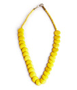Go Hooked Classic Yellow Resin Necklace