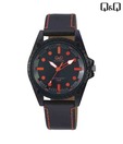 Q&Q Appealing Red Black Strap Watch