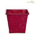 Home Orchard Embossed Maroon Planter