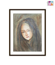 Pretty face of a woman by Shyamal Das (15 x 11 inches)