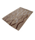 Elysia Beige Wave-patterned Tufted Bathmat