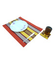 Elysia Set of Twelve Multicoloured Striped Placemats & Coasters