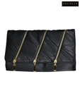 Uber Cool  Black Satin Infinity Clutch