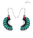 Johareez Blue Caterpillar Earrings
