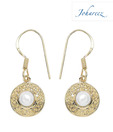 Johareez Charming Pearl Studded Gold Plated Earrings