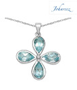 Johareez Blue Topaz Petal Pendant