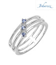 Johareez Three Layer Tanzanite Ring