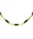 Aiva Black & Golden Brass Necklace