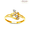 Avsar 18 kt Gold & Diamond Radiant Ring