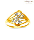 Avsar 18 kt Gold & Diamond Bling Ring