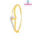 Lucera Gleaming CZ Studded Silver Bangle