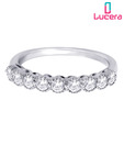Lucera Precious CZ Studded Silver Ring